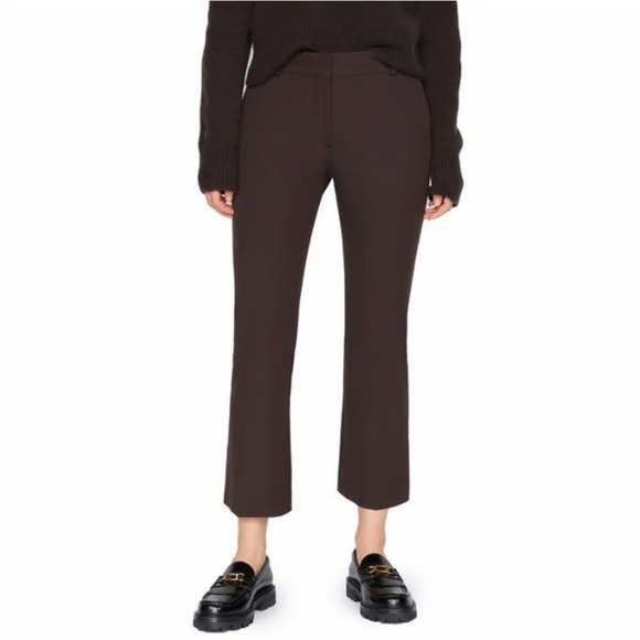 Frame Denim Pants - NWT Frame Espresso Brown Le Crop Mini Boot Trouser Pants Size 6
